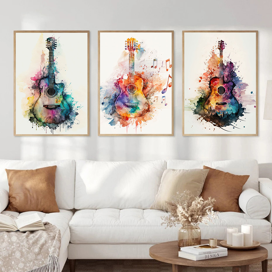 Music Instrument Guitar Waterc - Picture Of Musical Instrument 评论和价格