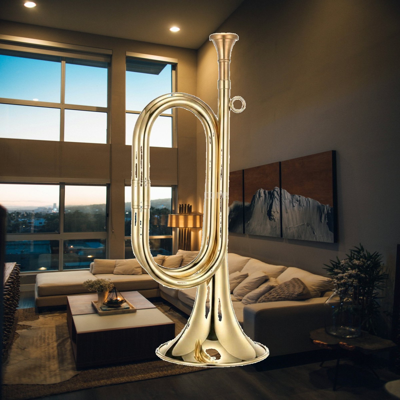 Brass Musical Horn Portable Ca - Musical Instrument Bugle 评论和价格