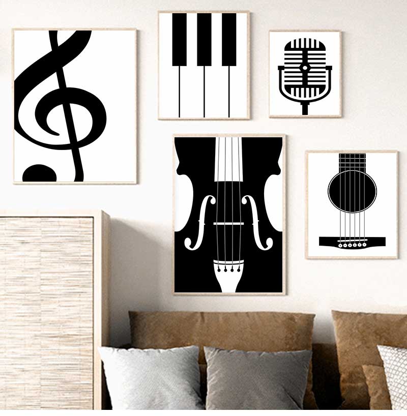 Minimalist Instrument Posters  - Picture Of Musical Instrument 评论和价格