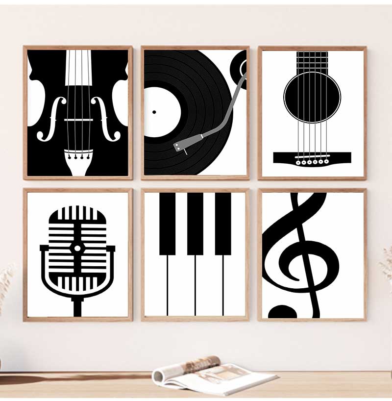 Minimalist Instrument Posters  - Picture Of Musical Instrument 评论和价格