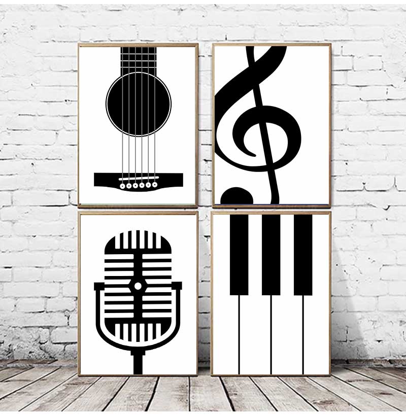 Minimalist Instrument Posters  - Picture Of Musical Instrument 评论和价格