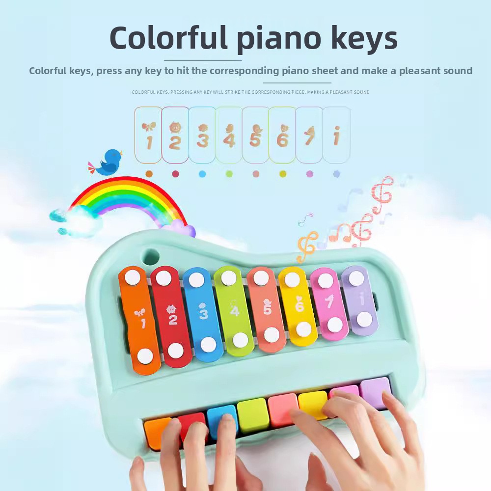 8-Note Xylophone Piano 2-in-1  - Musical Instrument Harmonium 评论和价格