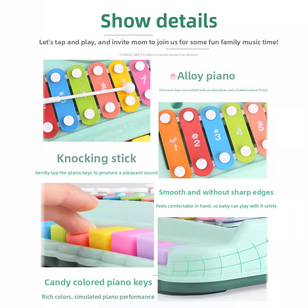 8-Note Xylophone Piano 2-in-1  - Musical Instrument Harmonium 评论和价格