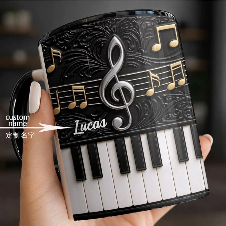 Personality Piano Ceramic Mug  - Musical Instrument And Names 评论和价格