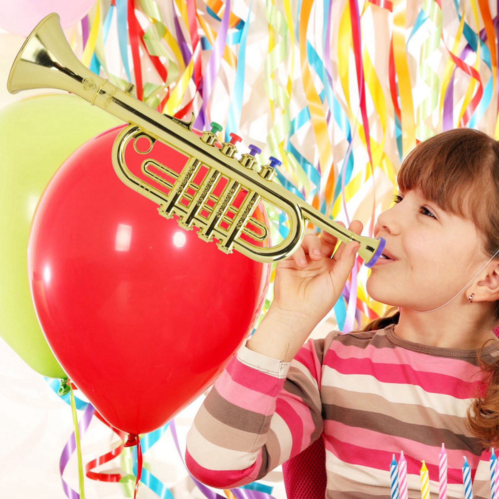 Kid Trumpet Golden Coated Plas - Musical Instrument Harmonium 评论和价格