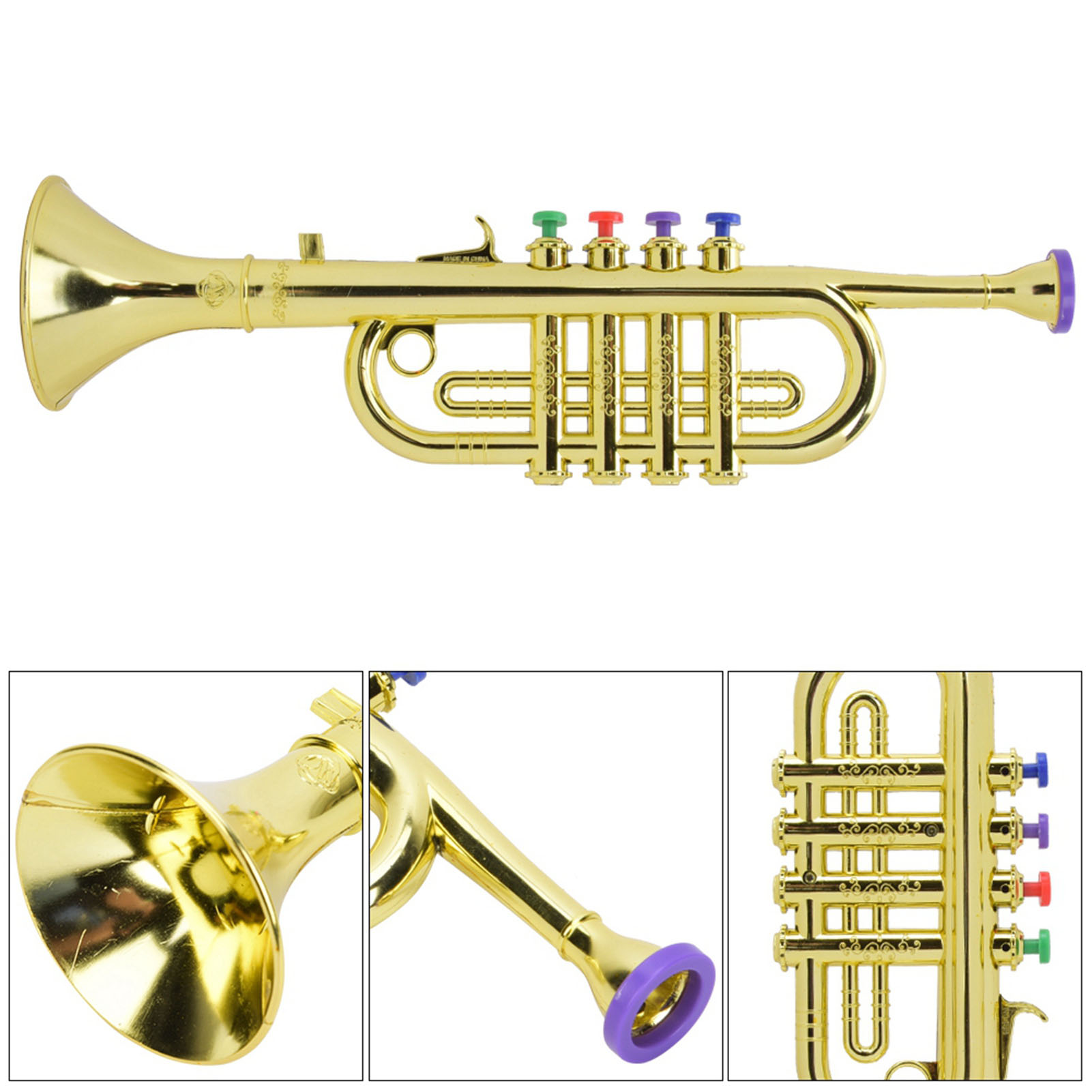 Kid Trumpet Golden Coated Plas - Musical Instrument Harmonium 评论和价格