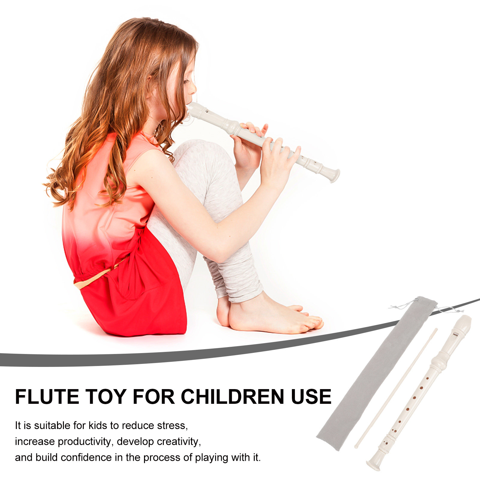 1Set 8-Hole Clarinet for Kids  - Soprano Recorder Plastic 评论和价格