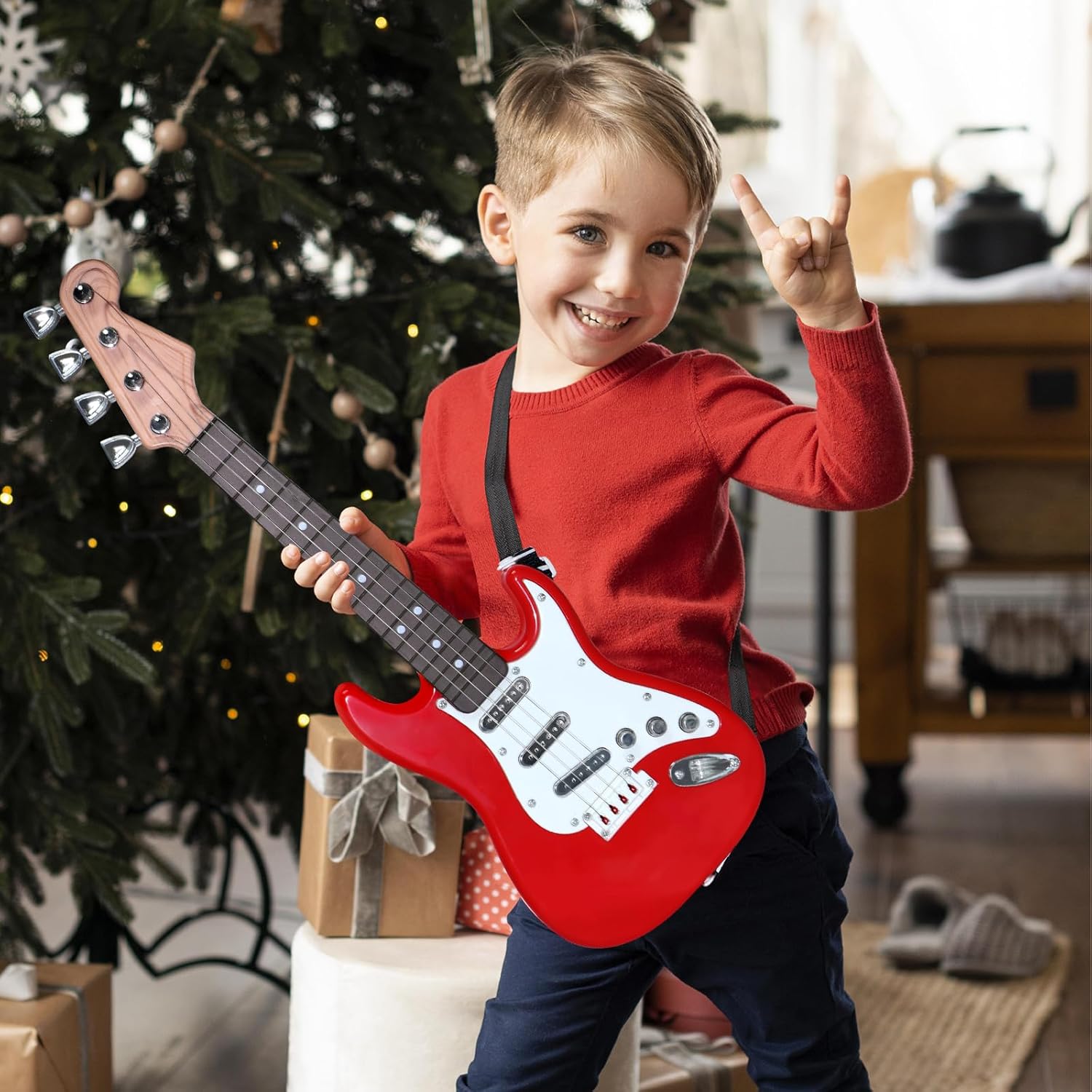 Kids Electric Guitar Toy - 4-S - Musical Instrument Harmonium 评论和价格