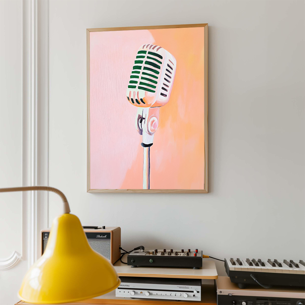 Retro Musical Art Poster Recor - Picture Of Musical Instrument 评论和价格