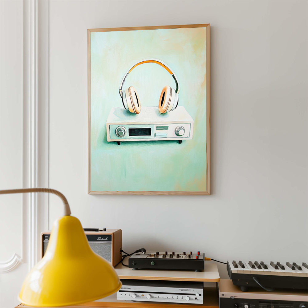 Retro Musical Art Poster Recor - Picture Of Musical Instrument 评论和价格