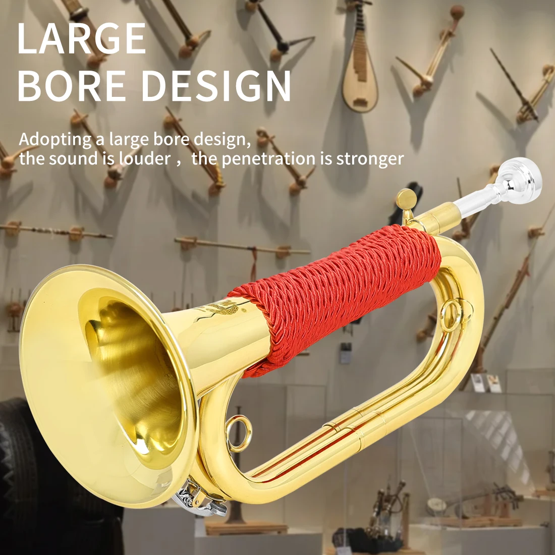 M MBAT Bugle Spanish Flugelhor - Musical Instrument Bugle 评论和价格